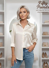 Charger l'image dans la galerie, CHEMISIER IMPRIMÉ LÉOPARD EFFET SATIN
