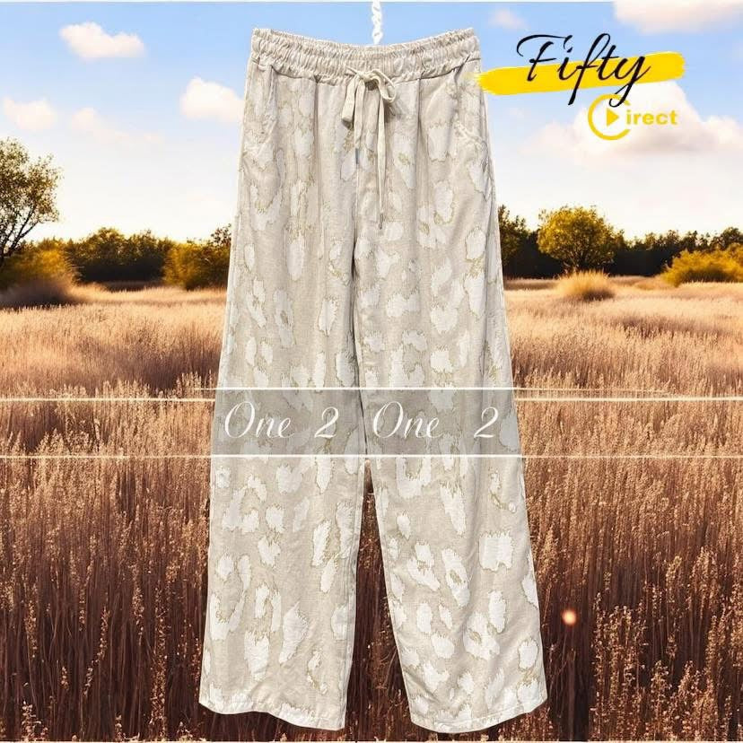 Pantalon fluide imprimé animalier