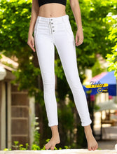 Charger l&#39;image dans la galerie, Pantalon slim à boutons et fermeture
