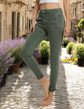 Charger l&#39;image dans la galerie, Pantalon slim à boutons et fermeture
