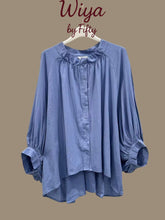 Charger l&#39;image dans la galerie, Blouse oversize à fronces

