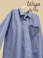 Charger l&#39;image dans la galerie, Chemise rayée cœur Wiya by Fifty
