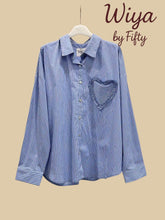 Charger l&#39;image dans la galerie, Chemise rayée cœur Wiya by Fifty
