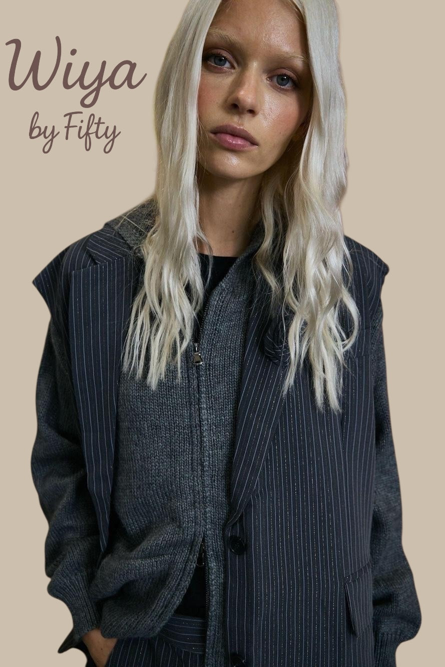 Gilet sans manches rayé